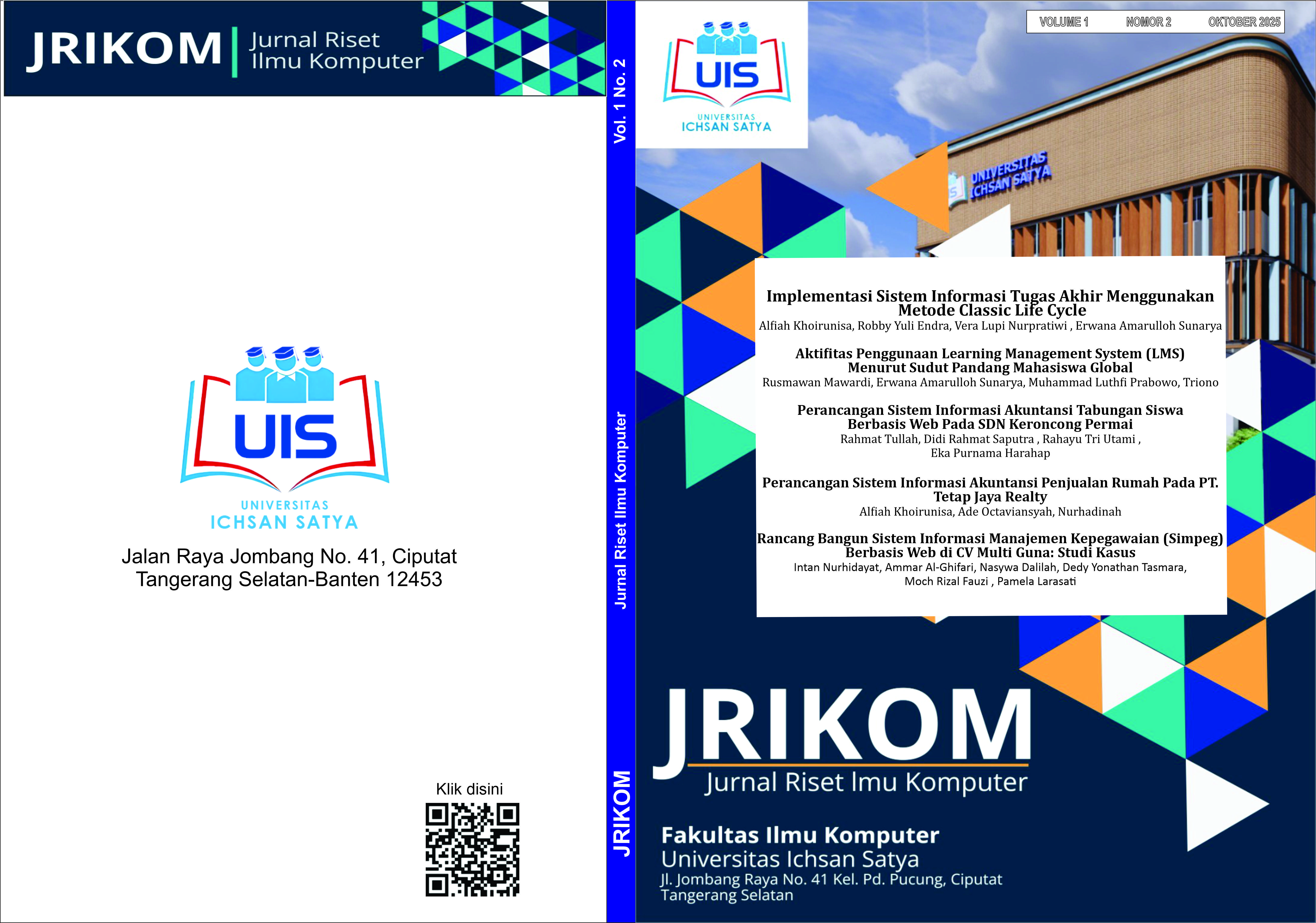 					View Vol. 1 No. 2 (2025): JURNAL RISET ILMU KOMPUTER (JRIKOM)
				